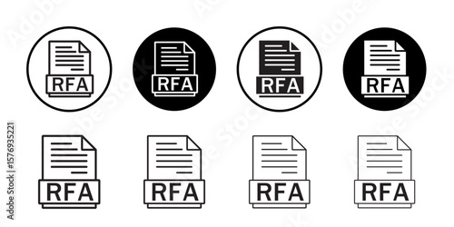 RFA File icon simple outline vector sign