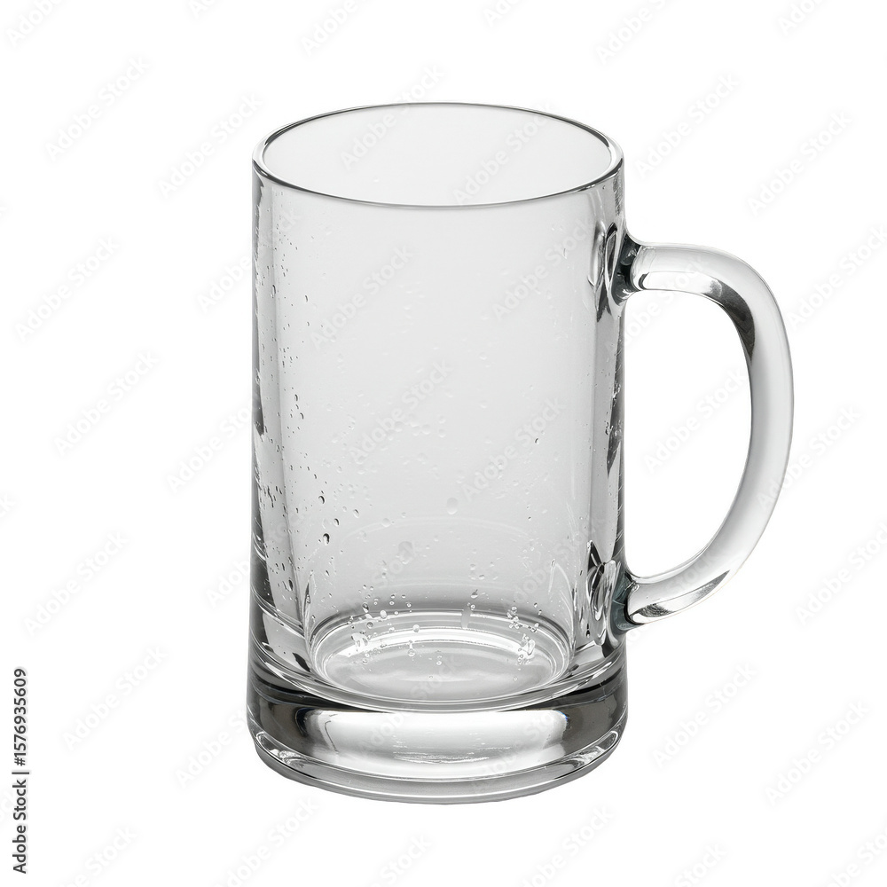 Isolated Transparent Empty Glass Beer Mug for Refreshment Beverage Isolated Transparent Empty Glass Beer Mug for Refreshment Beverage