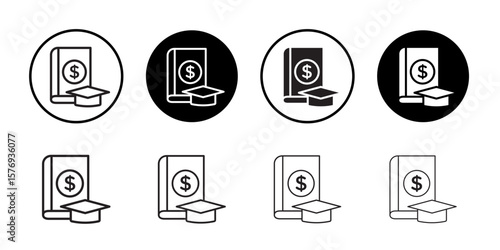 tuition fee icon simple outline vector sign