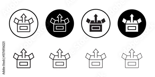 Unpack icon simple outline vector sign