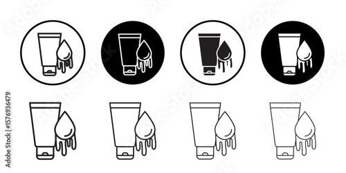 Water-based lubricant icon simple outline vector sign