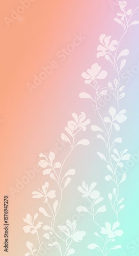 Pastel floral pattern background