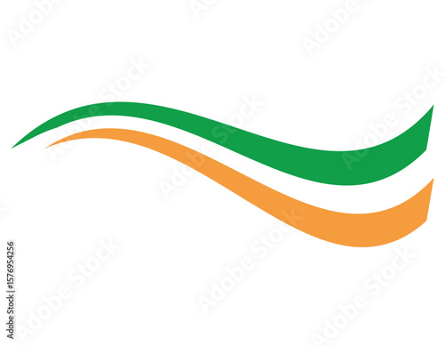  ireland ribbon flag vector design.