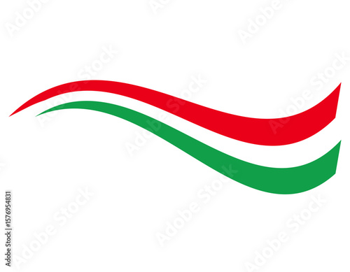 hungary ribbon flag vector design