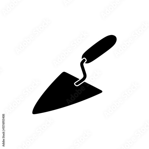 Construction trowel icon silhouette