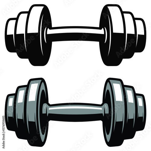 dumbbell isolated on white