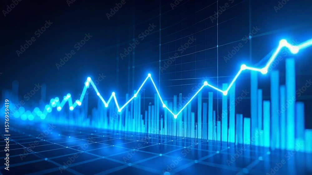 Abstract financial growth chart Abstract financial growth chart