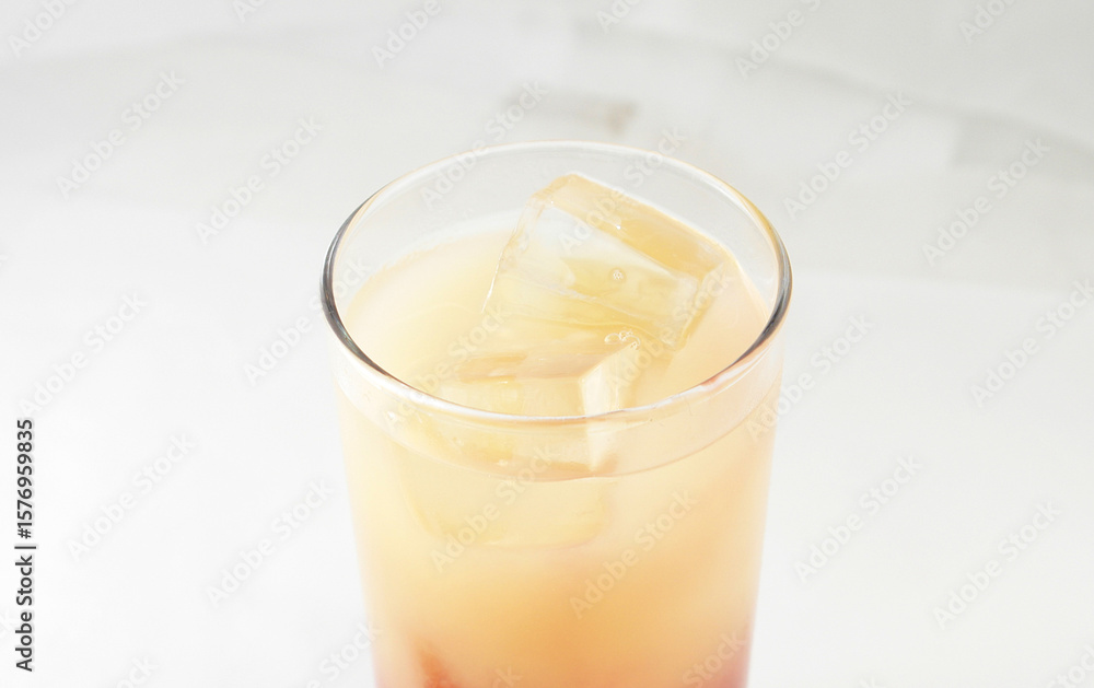 Close Up of Iced Tropical Cocktail in Glass Close Up of Iced Tropical Cocktail in Glass