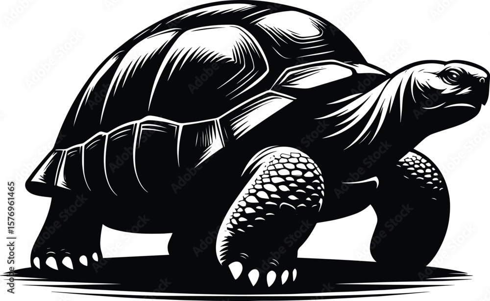 Obraz premium Tortoise vector illustration isolated on white background