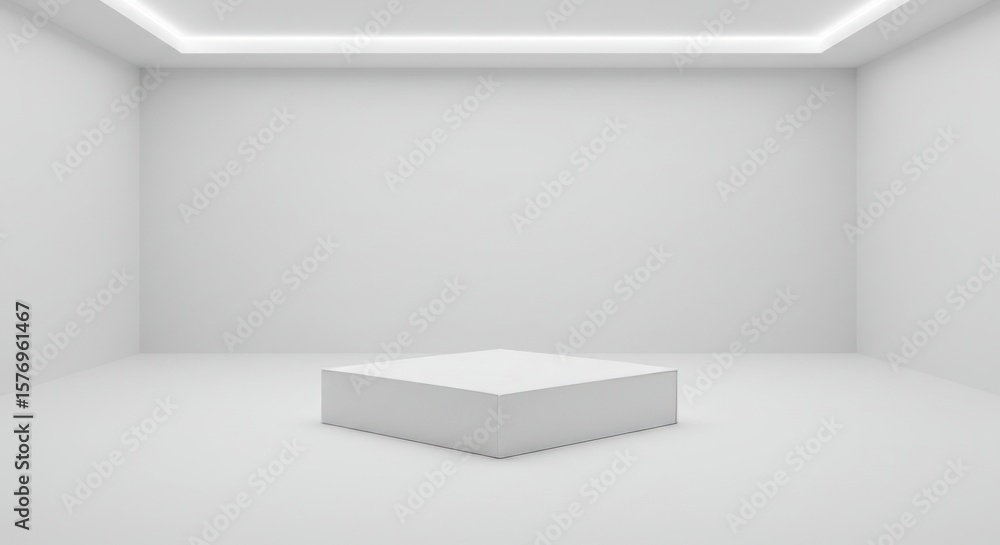Fototapeta premium empty white room with white wall