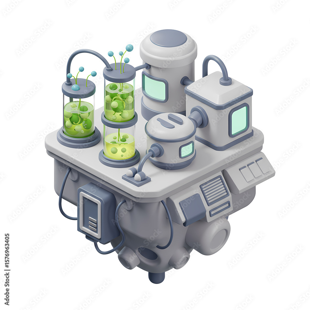 Fototapeta premium 3D Render Futuristic Industrial Science Laboratory Module