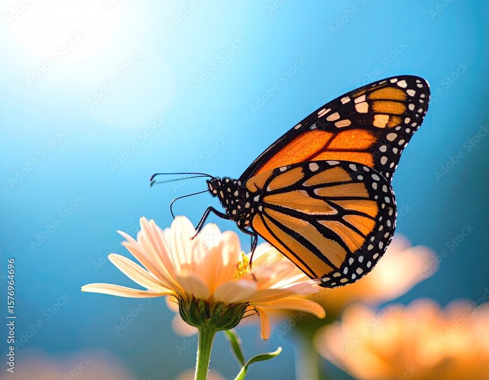 Fototapeta premium Monarch butterfly on a flower