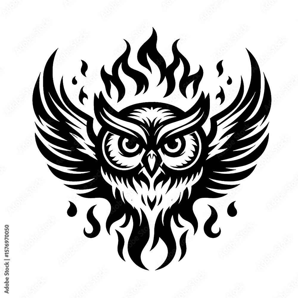 Obraz premium vector illustration of an owl