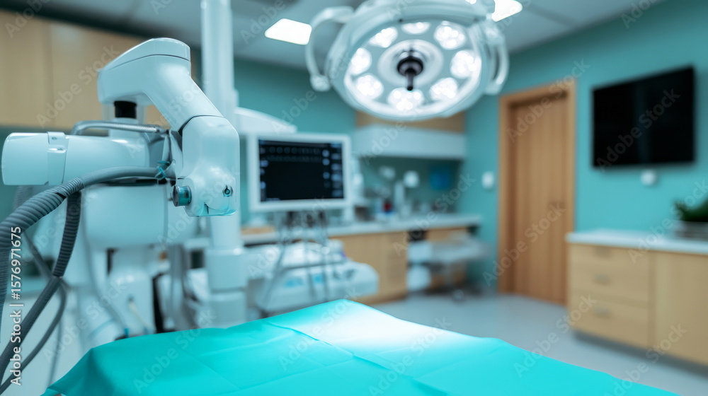 Modern surgical room with advanced equipment and professional medical atmosphere Modern surgical room with advanced equipment and professional medical atmosphere