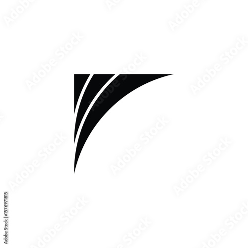 Letter Wr papers geometric symbol simple logo vector
