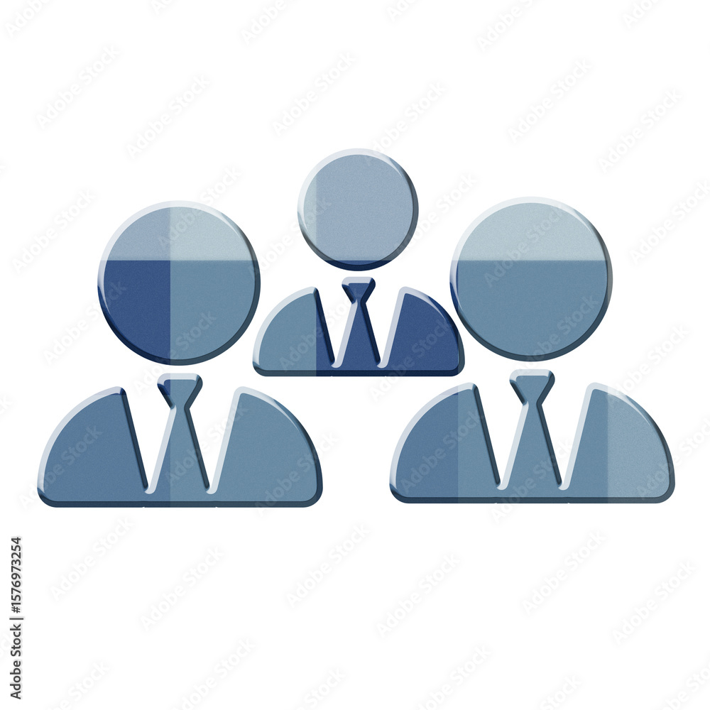 3d Dark blue checkered pattern personnel icon on Transparent Background 3d Dark blue checkered pattern personnel icon on Transparent Background