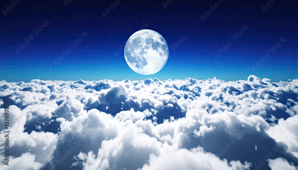 Obraz premium Moonlit cloudscape (1)