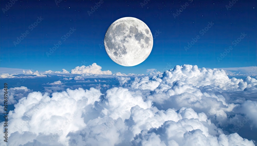 Obraz premium Moonlit cloudscape