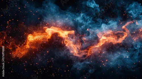 Wallpaper Mural A vibrant display of swirling nebulae in space. Torontodigital.ca