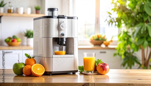 Modern kitchen with a juice extractor