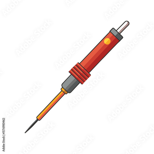Red and orange electronic component tester tool