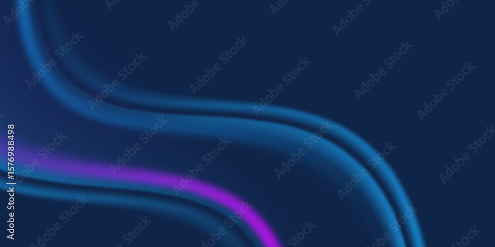 Obraz premium Smooth Gradient Waves of Blue and Purple Abstract Background