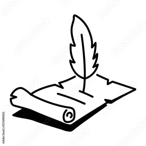 A drawing style icon representing old paper
