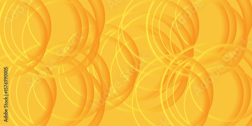 Abstract Background with 3d circle yellow papercut layer. eps10 in presentation