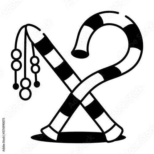 A doodle style icon showing ancient crook
