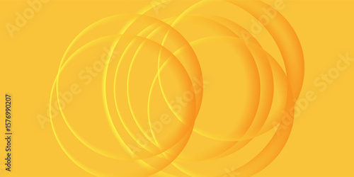 Abstract Background with 3d circle yellow papercut layer. eps10