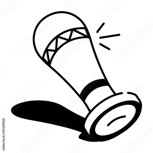 A drawing style icon representing old stamp
