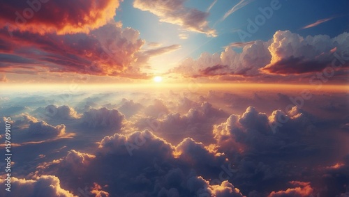 Wing Glides Over Sunset-Kissed Clouds