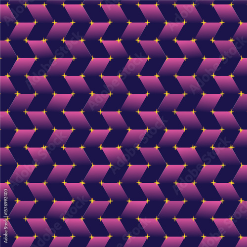 Geometric Gradient Chevron Pattern with Neon Glow – Seamless Modern Abstract Background