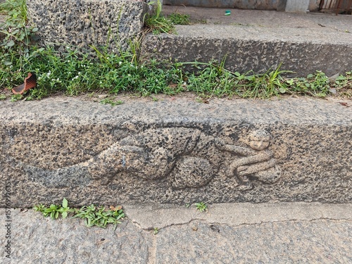 A spiritually resonant view of Thirukazhukundram, Tamil Nadu, India, capturing both the hilltop Vedagiriswarar Temple and the ancient foothill temple complex. The hill temple, dedicated to Lord Shiva,