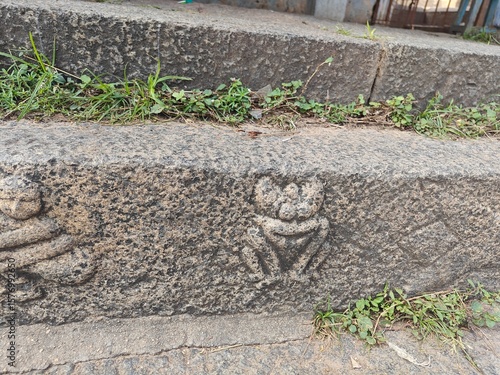 A spiritually resonant view of Thirukazhukundram, Tamil Nadu, India, capturing both the hilltop Vedagiriswarar Temple and the ancient foothill temple complex. The hill temple, dedicated to Lord Shiva,