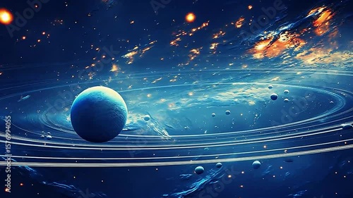 planetary circulation in Delfts Blauw realistis, highly detailed,ai generatif