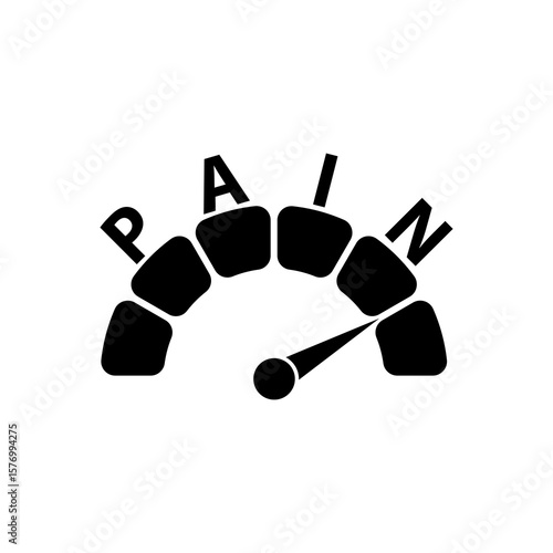  Pain scale icon sign isolated on white background