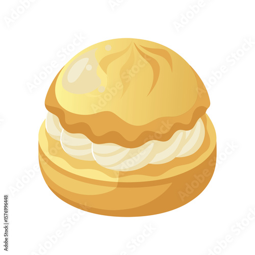 Cream puff dessert with vanilla filling