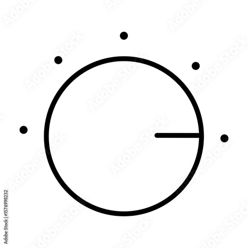 Volume Control Knob Outline Icon 