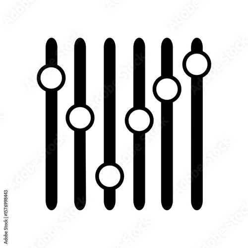 black and white audio sliders graphic clip art preview