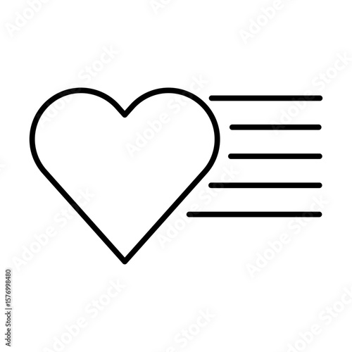 Detailed heart play list button icon can be used for web and mobile