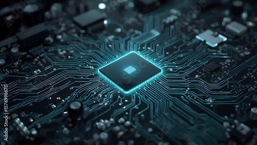 Modern Integrated Circuit Design | Close-Up of Advanced Microchip Technology	
