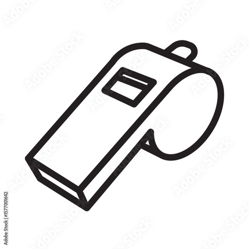 metal whistle isolated