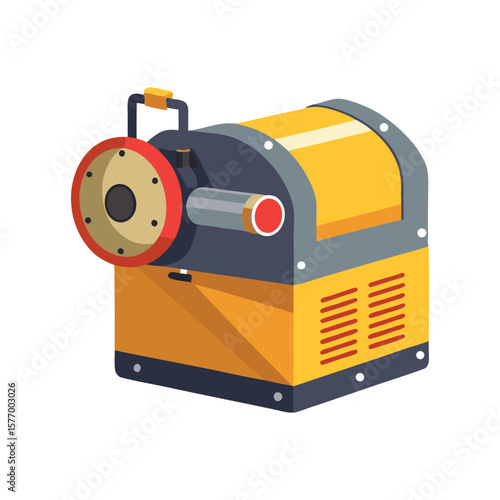 Industrial sugar cane crusher machine illustration