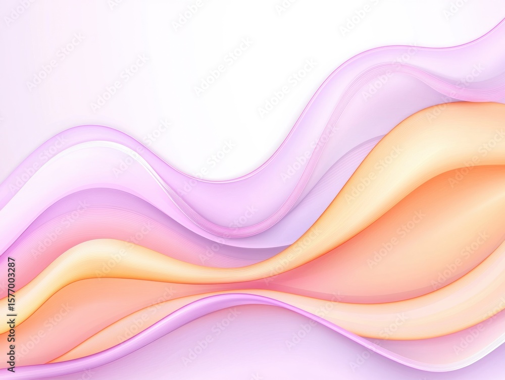 Obraz premium Abstract Flowing Pastel Waves