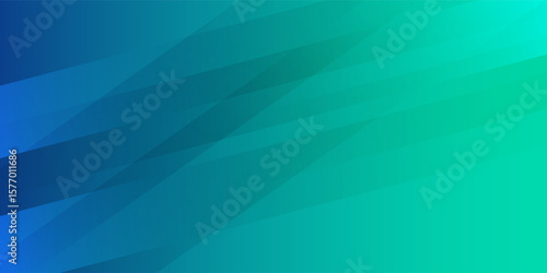 Dark light blue green turquoise abstract background. Geometric pattern shape. Line stripe triangle angle. Color gradient. Shadow. Matte. Rough grain grungy