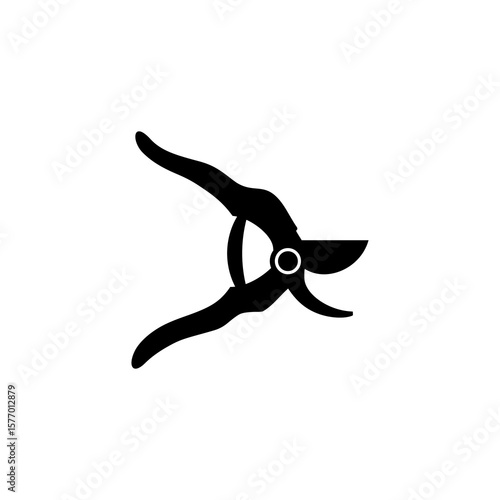 Pruning shears icon isolated on white background