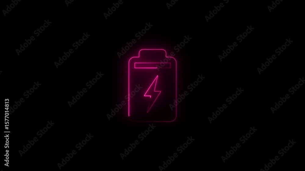 neon lightning bolt, glowing sign. Abstract neon bolt icon with circle on black background Glowing neon battery icon. power and electricity accumulator battery. 4k, video, black, background, neon lightning bolt, glowing sign. Abstract neon bolt icon with circle on black background Glowing neon battery icon. power and electricity accumulator battery. 4k, video, black, background,