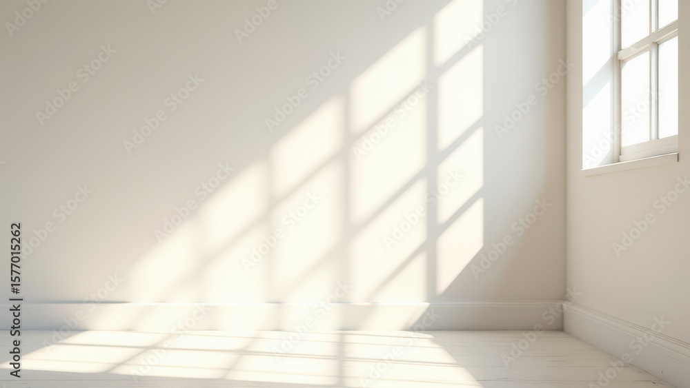 Obraz premium empty white room with window