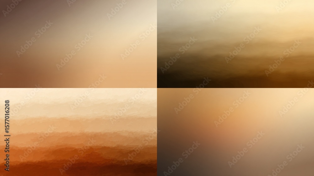 custom made wallpaper toronto digitalFour quadrants with blended earth tones; warm gradients and hazy effects abound